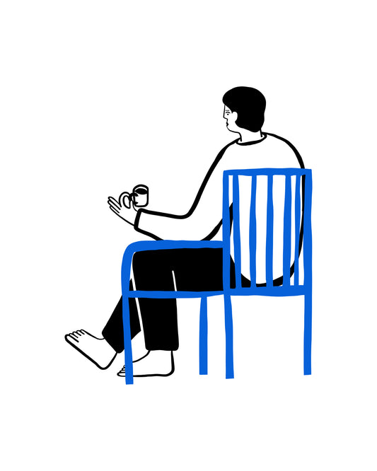 Sitting until the coffee kicks in